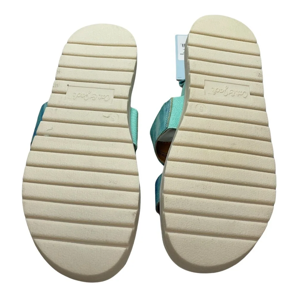 Cat & Jack Girls Sloane Blue Tie Dye Pull-On Elastic Strap Footbed Sandal Size 5
